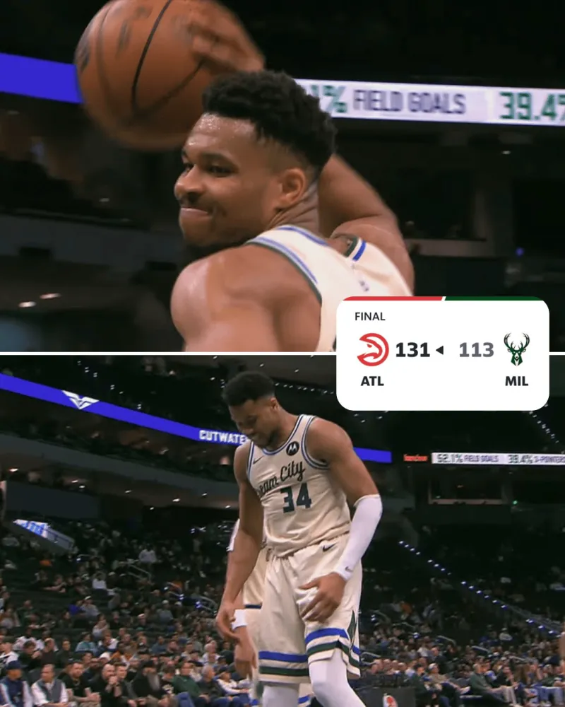 雅虎晒照：雄鹿遭遇4连败，字母哥比赛中愤怒摔球、表现沮丧